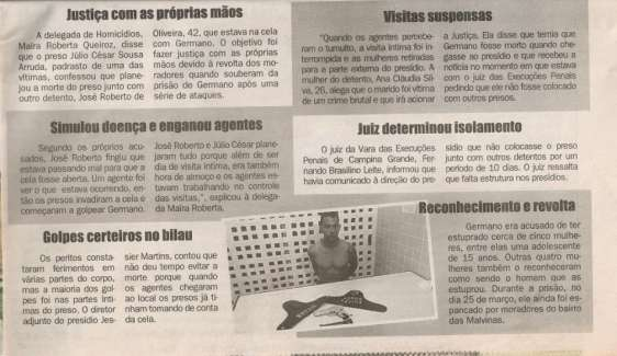 Fonte: Jornal Já Paraíba 07 de Março de 2013 - Ano III, n 256, página 03 Levando em consideração o que já foi exposto na pesquisa, o que se pode