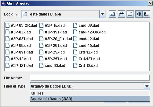4 Figura 4.2 Tela para a escolha de um arquivo. Após a abertura de um arquivo a operação Executar CorteBi (descrita na seção.6) é disponibilizada pelo sistema. 5.
