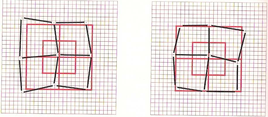 ESTRABISMOS CONVERGENTES Os resultados obtidos nos esquemas coordimétricos de um estrabismo convergente dependem da correspondência binocular.