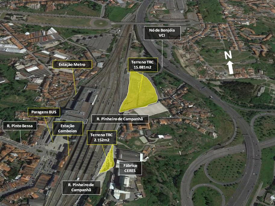 4.2. Localização O TIC situar-se-á na freguesia de Campanhã da cidade do Porto, a nascente do feixe de linhas ferroviárias da estação de comboios com o mesmo nome.