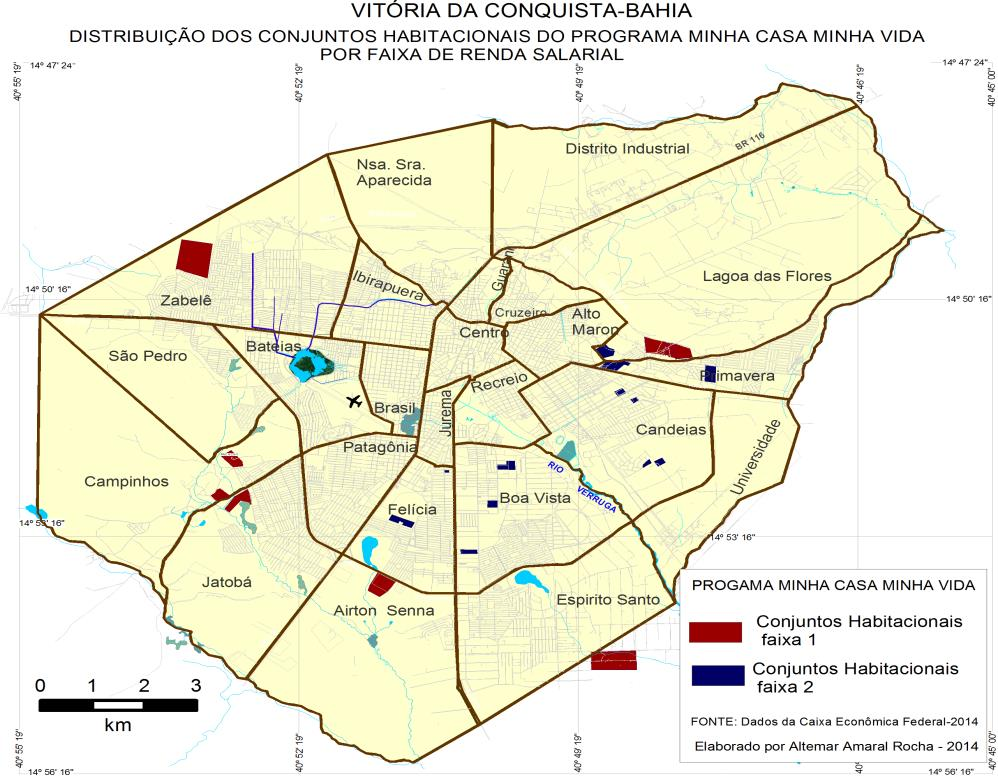 Figura 2: Conjuntos Habitacionais do PMCMV - Faixa I e II.