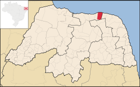 1 DADOS GERAIS - Data de emancipação: 25/11/1953 - Distância da capital: 140 km - Área: 289 Km 2 - Localização Mesorregião: Central Potiguar Microrregião: Macau - População: 3.