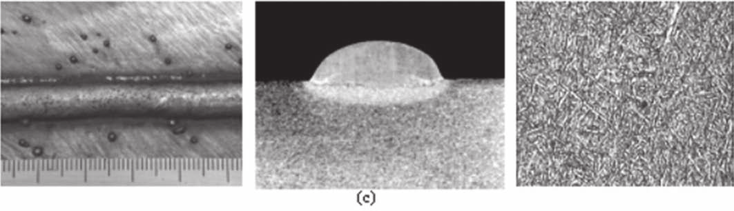 Micrografia MO, aumento original 500 X, Nital 2 % (direita).