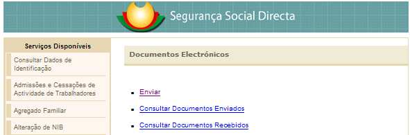 2.2 Documentos Eletrónicos - Funcionalidades Depois de selecionada a opção Documentos electrónicos, é apresentado ao cliente as seguintes
