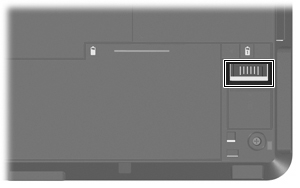 Utilização da Bateria Ultrafina HP 2700 Uma bateria auxiliar opcional pode ser utilizada com a base de expansão.