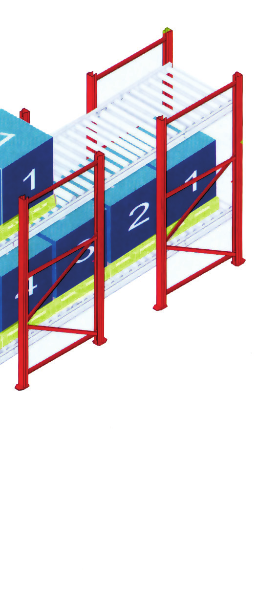 Esse sistema usa eficientemente os espaços verticais e é destinado para uso interno ou externo. Sua construção durável de aço estrutural pode lidar com cargas pesadas com facilidade.