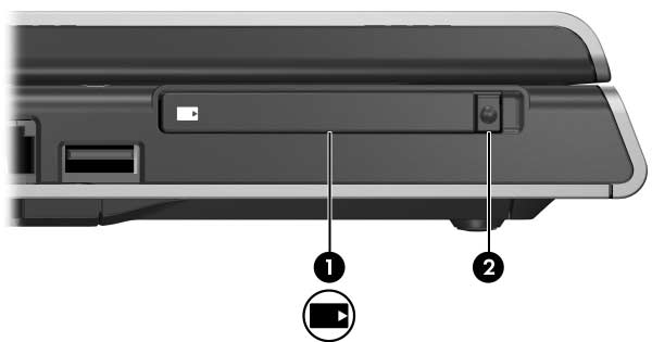 Hardware Slot e Botão para PC Card Componente Descrição 1 Slot para PC