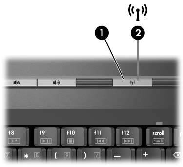 Conexão sem Fio (Somente em Modelos Selecionados) Controles de Conexão sem Fio Seu notebook possui um botão de conexão sem fio que pode ser utilizado para ativar e desativar os dispositivos de