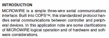 MICROWIRE Propriedade da National