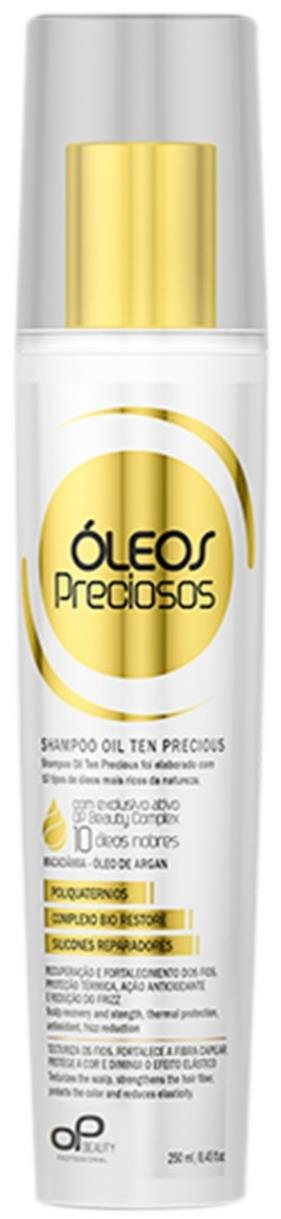 SHAMPOO OIL 10 PRECIOUS 250ML ( 70013 ) FOI ELABORADO COM 10 TIPOS DE ÓLEOS NOBRES DA NATUREZA.