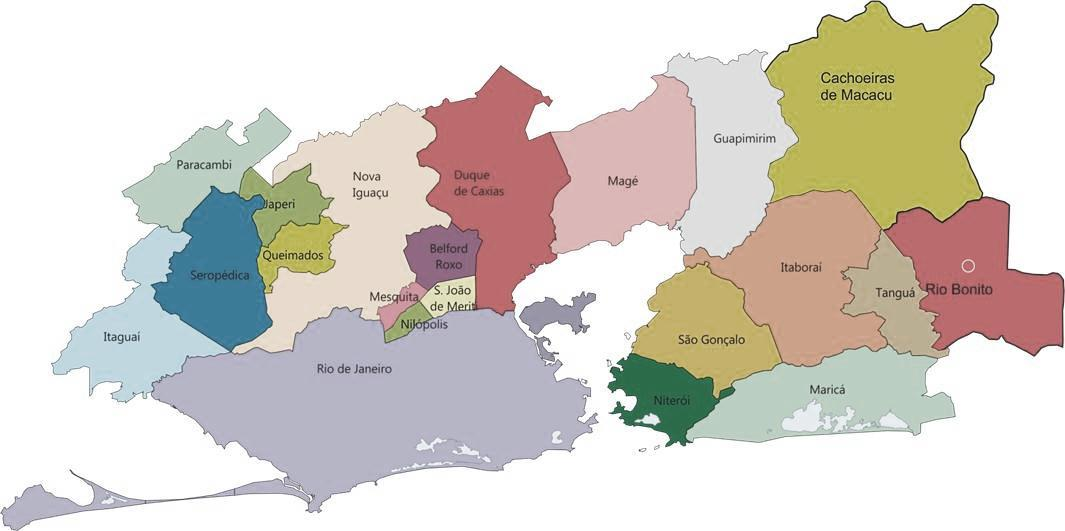 REGIÃO METROPOLITANA DO RIO DE JANEIRO 21 municípios - 7,1 mil/km² 12,1 milhões de