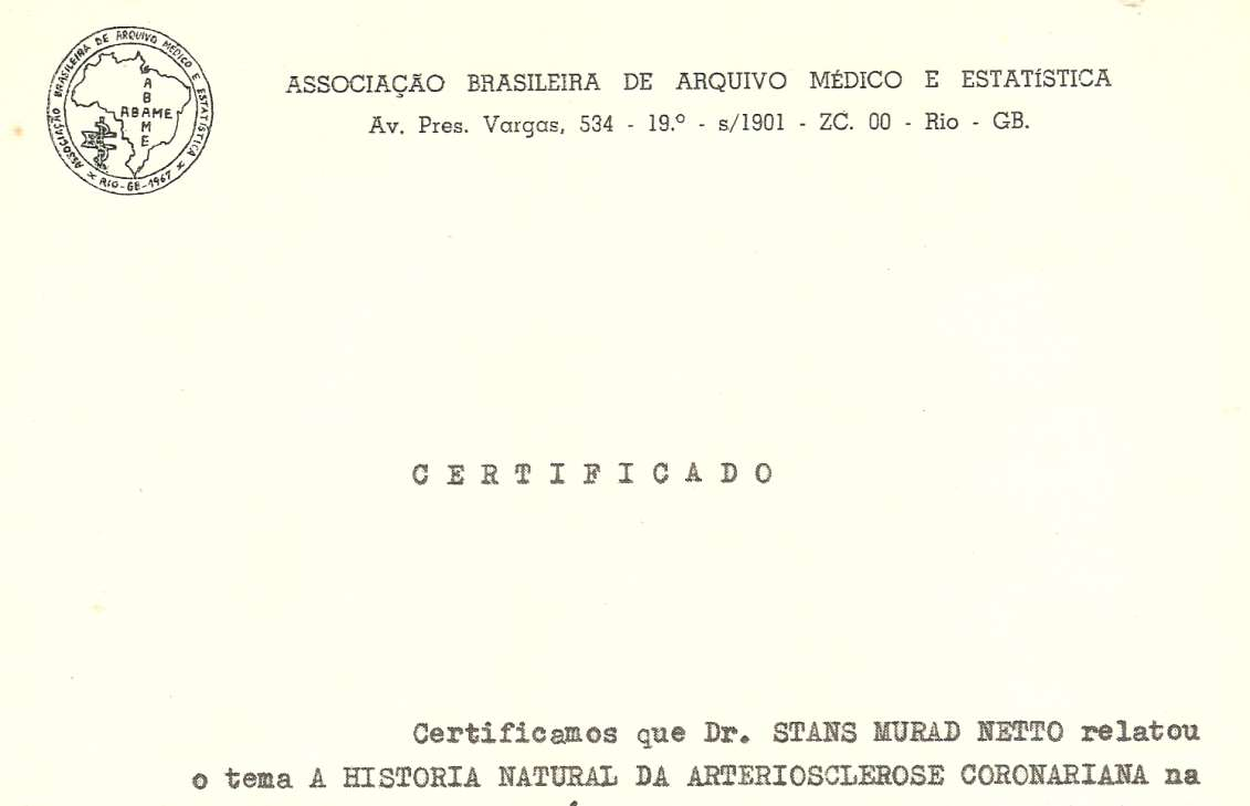 1974:Certificado Estado da