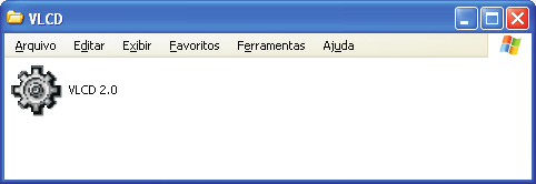 Ao clicar no botão do VLCD aparece uma janela, copie o ícone do VLCD para o Desktop.