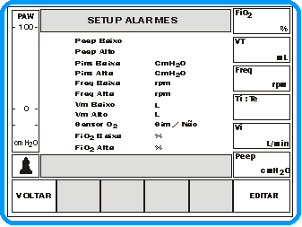 10 CONCEITO OPERACIONAL Nota: O Botão giratório, serve tanto para movimentar o cursor, como para ajustar os valores desejados.