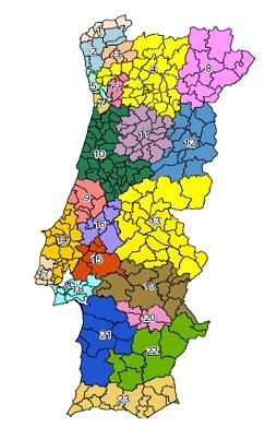 11 Na figura 5 é apresentado um mapa de Portugal Continental com as respetivas divisões por sistemas de gestão de resíduos.
