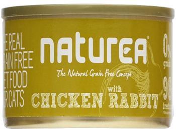 NATUREA CHICKEN & RABBIT (HUMIDO CAT GRAIN FREE) Naturea Chicken & Rabitt. Para gatos que gostam de carne fresca (e qual é o gato que não gosta?) frango com coelho é uma escolha favorita.