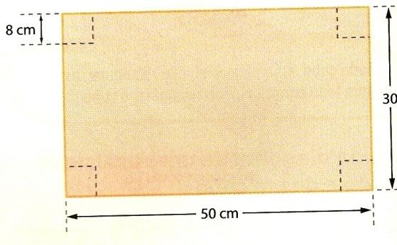 a) 288 b) 384 c) 480 d) 360 e) 768 05. Quantas caixas do tipo e tamanho abaixo podem ser feitas com 41000 cm 2 de papelão? (Dado: 3 = 1, 7 ) 06.