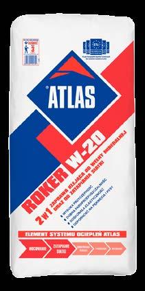 10 11 Modo de aplicação Utilização ATLAS ROKER W-20 argamassa para fixação e revestimento de painéis de Lã Mineral.excelente capacidade de colagem.boa permeabilidade ao vapor de água.