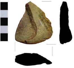37 Cira-Arqueologia II O TEJO, PALCO DE INTERAÇÃO ENTRE INDÍGENAS E FENÍCIOS Figura 19 Núcleo poliédrico (quartzito); lasca (quartzito); lâmina