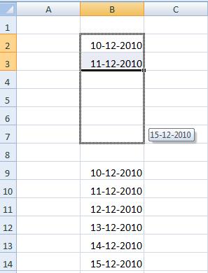 Introdução de séries de dados sequências numéricas O método descrito anteriormente pode ser usado para preencher sequências.