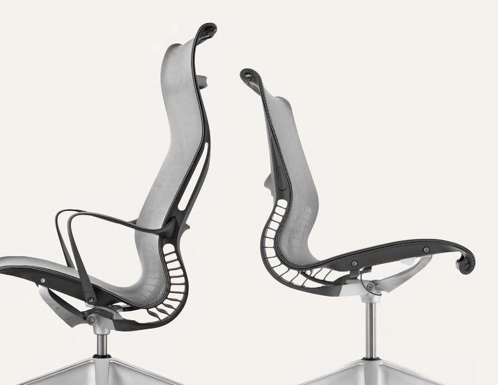 Desempenho A inovação de materiais proporciona à cadeira Setu sua combinação única de flexibilidade e força.