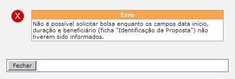 Para incluir bolsas nas modalidades Pequenas Empresas, Treinamento Técnico e