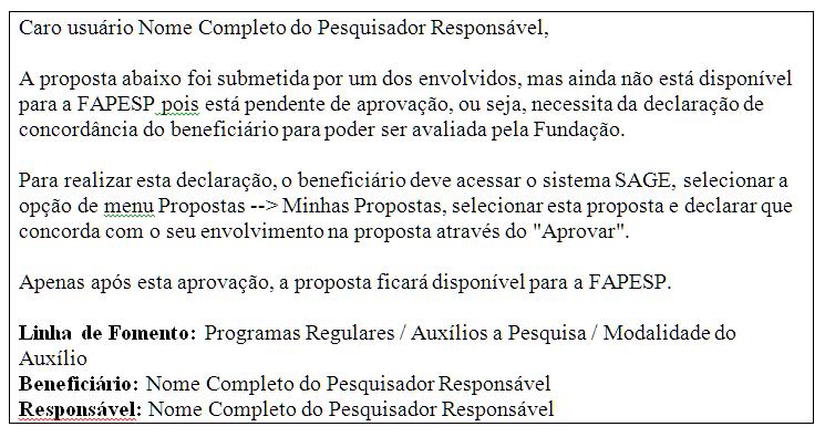 Com isso, você finaliza o primeiro passo para pleitear um auxílio à pesquisa PIPE. Para acompanhar o andamento do processo, leia as instruções da seção ACOMPANHANDO O PROCESSO.