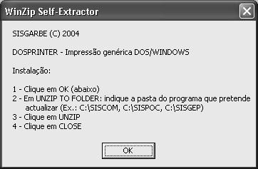 Instalação a partir do ficheiro dosprinter_setup.exe - DOSPrinter 3.2. DOSprinter: Instalação a partir do ficheiro dosprinter_setup.exe Execute o ficheiro dosprinter_setup.exe. Irá surgir uma janela igual à Fig.