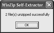 Instalação a partir do ficheiro dosprinter_setup.exe - DOSPrinter Após ter indicado o caminho da pasta da aplicação que pretende actualizar, clique em <Unzip>.