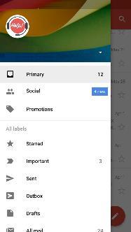 A caixa de entrada do Gmail é separada por padrão em três categorias diferentes.