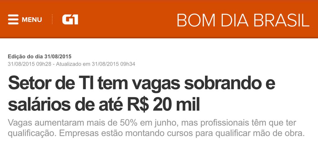 Como anda o mercado de ti? http://g1.globo.