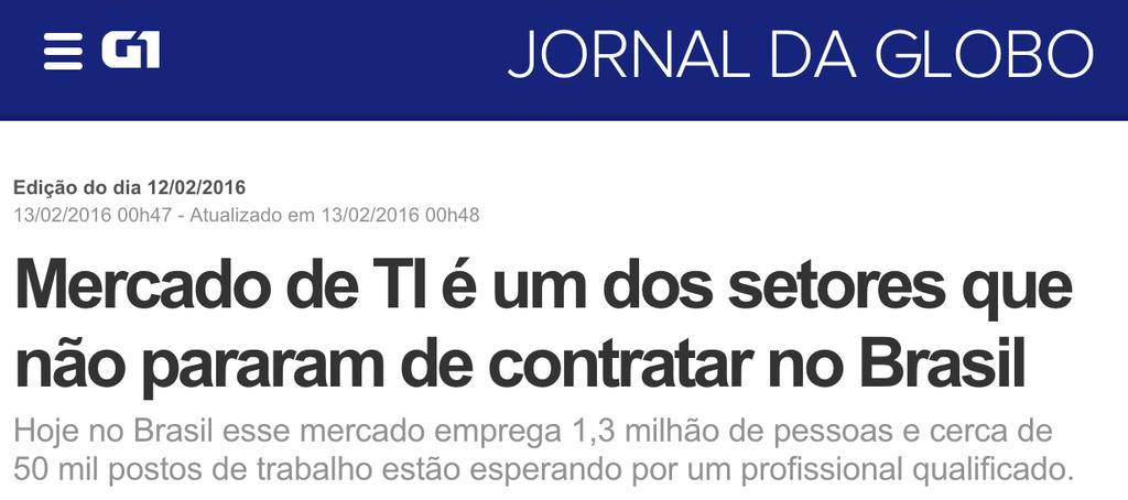 Como anda o mercado de ti? http://g1.globo.