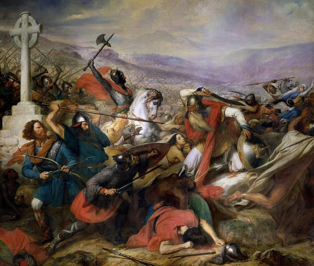 A Batalha de Poitiers.