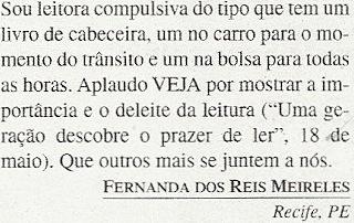 4 Carta 4 (Veja, novembro, 2011) Nas análises das quatro revistas selecionadas, o que se vê são respostas ativas explícitas a outros enunciados.