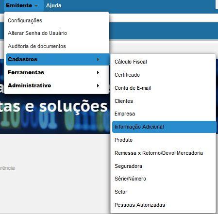 Emitente >Cadastros