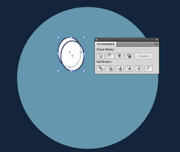 Desenhe um círculo menor e preencha com um tom azulado para representar a lua, em seguida, comece a desenhar um oval para representar uma cratera.