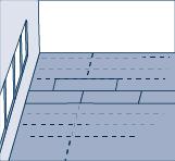 Os pavimentos com sistema CORKLOC são fáceis de desinstalar. Inicie a instalação no canto direito. Inicie a instalação no canto direito. O macho das placas fica virado para a parede.
