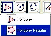 2) Vá para as ferramentas de construção: selecione a ferramenta Polígono Regular.