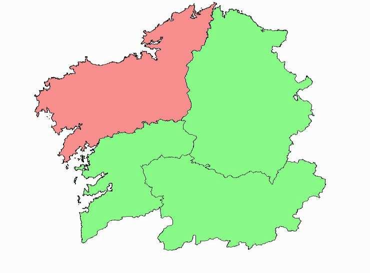 1. DIAGNÓSTICOS DE INFECCIÓN POLO VIH EN GALICIA: 2004-2015 DISTRIBUCIÓN XEOGRÁFICA Segundo a distribución xeográfica entre 2004 e 2015 por provincias, A Coruña e Pontevedra son as zonas con maior