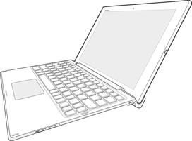 Noções básicas Visão geral O BKB50Teclado Bluetooth ajuda a usar o Tablet Xperia Z4 Tablet é como um PC e é conveniente quando você está em movimento.