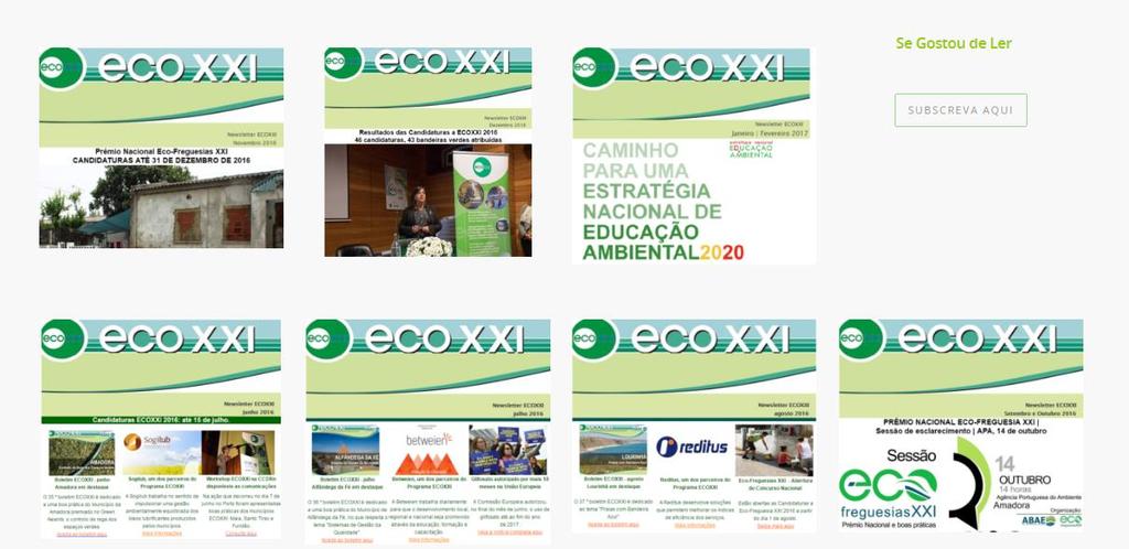 Notícias ECOXXI- já recebe a newsletter?