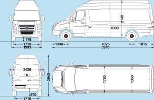 Crafter 35 furgão com distância entre eixoslonga e tecto super alto Crafter 35 furgão com distância entre eixos longa, super longa e tecto alto