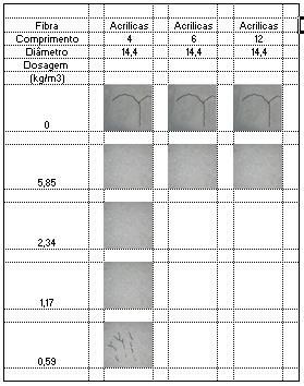 Resultados dos ensaios de absorção de água por capilaridade.