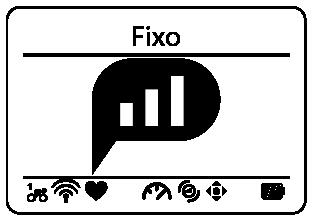 Exibir a barra de estado Estado do GPS ligado/desligado Tipo bic Intensidade do sinal de GPS Nível da bateria PT Indicador do sensor de frequência cardíaca Ícones ícone Descrição Intensidade do sinal