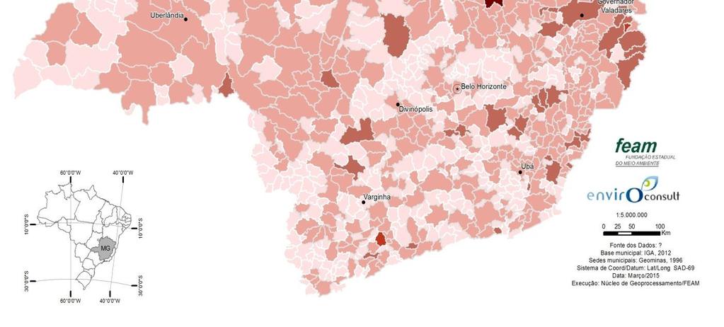 Exposição municipal CATEGORIA MUNICÍPIOS POPULAÇÃO ÁREA Relativamente baixa 333 39,03% 5,28 M 19% Moderada 316