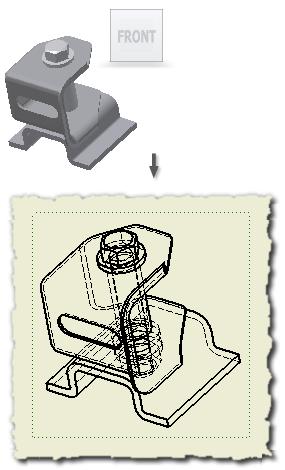 3. Direito do mouse no ViewCube e selecione Modo de Exibição Atual Definir como Home distância fixa. O Principal ponto de vista é agora o ponto de vista específico.