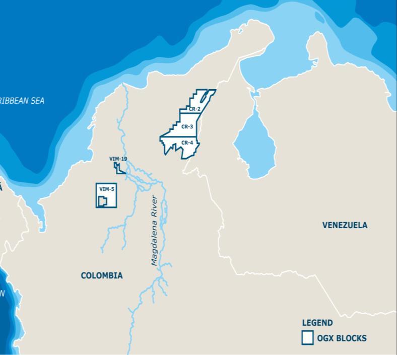 EXPLORAÇÃO: Bacias Colombianas Destaques Blocos no Vale Inferior do Magdalena e Cesar-Ranchería Portfólio balanceado de ativos exploratórios, combinando regiões produtoras com áreas de fronteira 5