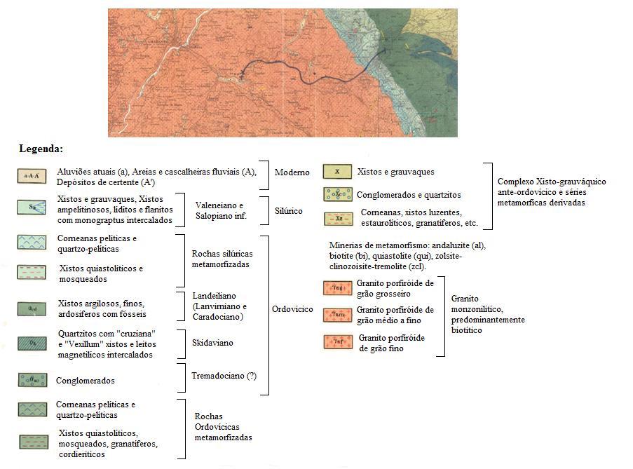 Figura 54 - Estrato da carta geológica Peso da Régua 10