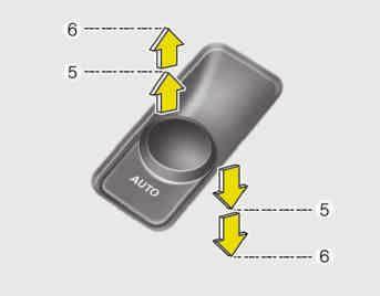 Características do seu veículo Abertura automática do vidro (se equipado) Abertura e fechamento automático dos vidros (se equipado) 1. Gire a chave de ignição para a posição ON. 2.