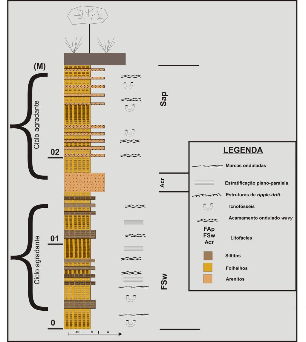 4.5 - AFLORAMENTO CAJAZEIRAS O afloramento Cajazeiras é provavelmente um afloramento do topo da Formação Longá, situada a cerca de 5 km da cidade de